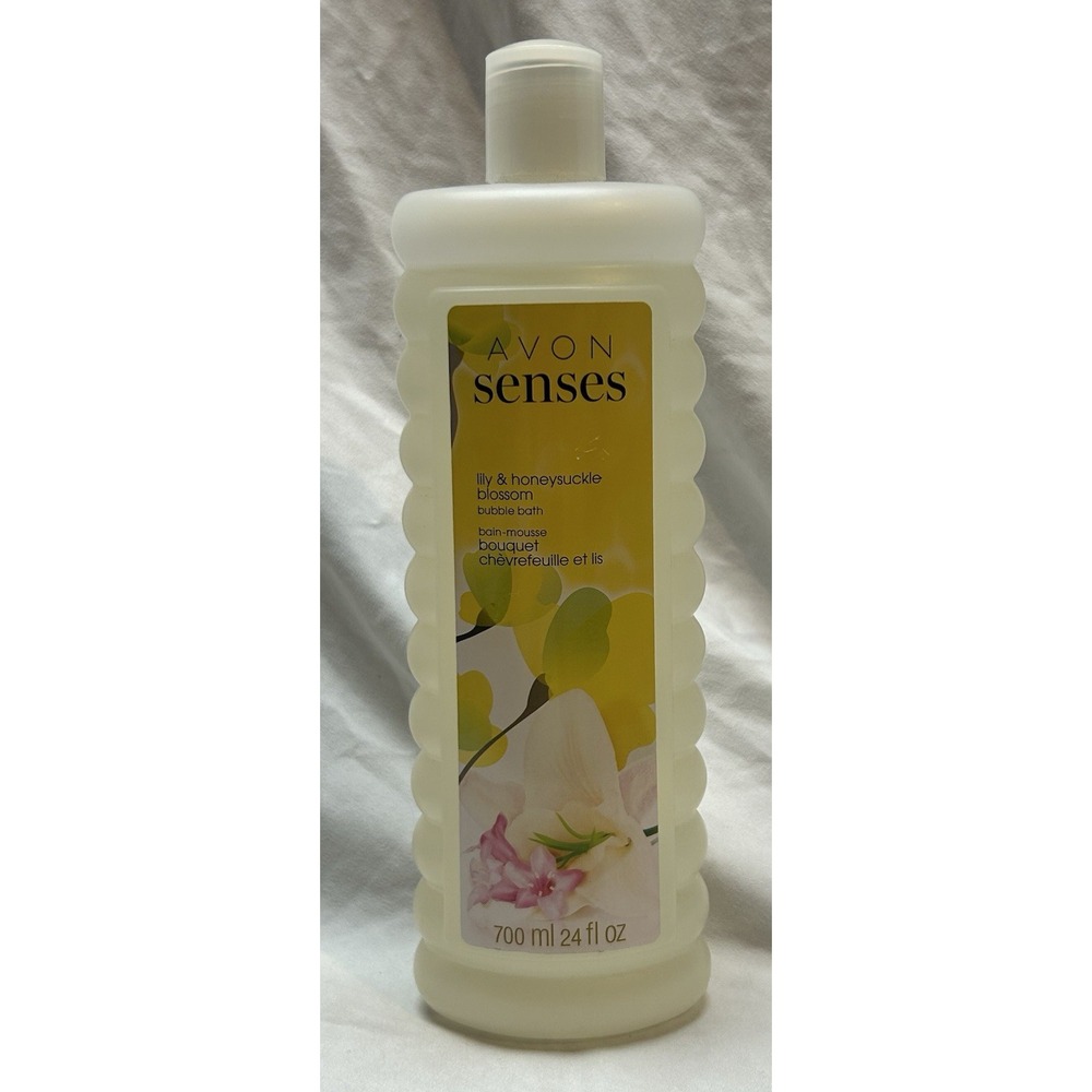 Avon Senses Lily & Honeysuckle Bubble Bath 24 oz NOS Sealed NEW